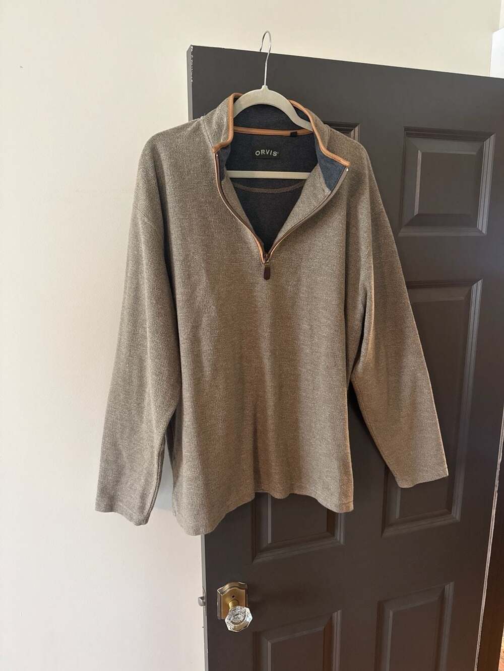 Orvis Quarter-Zip Textured Pullover with Elbow Patches